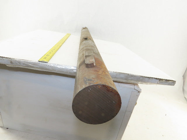 2-7/16" OD x 39" Long Steel Keyed Pulley Turbine Shaft
