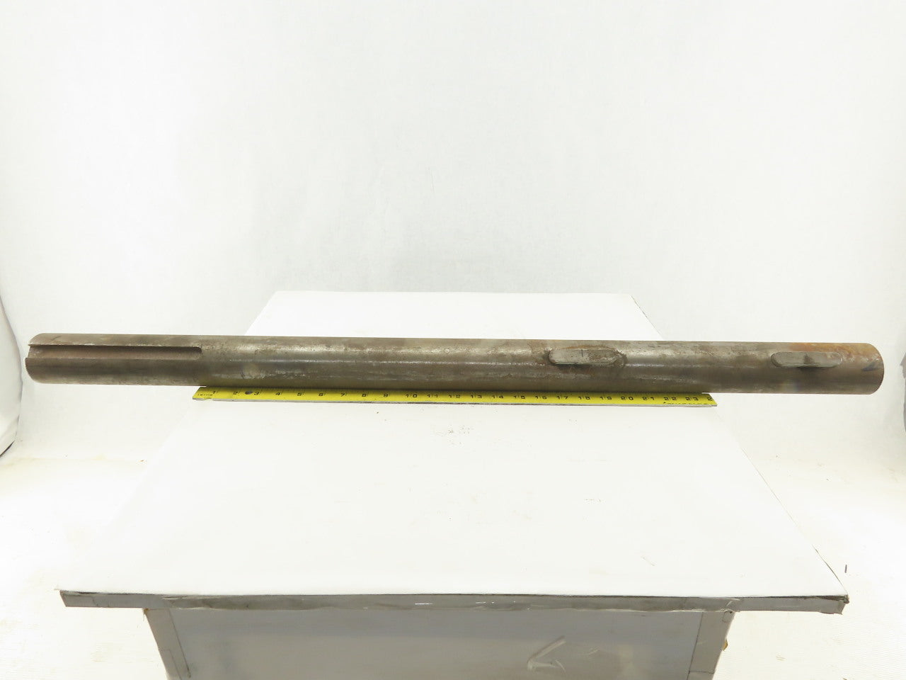 2-7/16" OD x 39" Long Steel Keyed Pulley Turbine Shaft