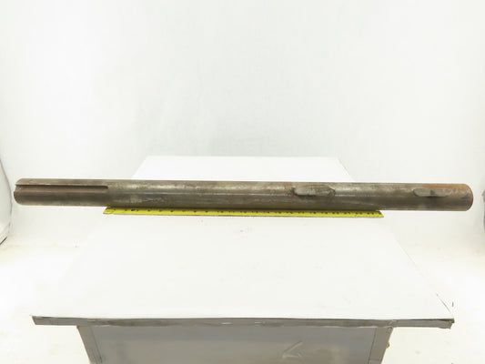 2-7/16" OD x 39" Long Steel Keyed Pulley Turbine Shaft