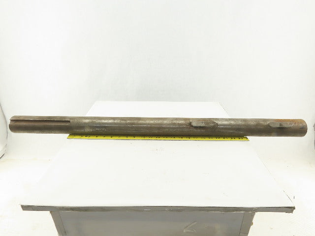 2-7/16" OD x 39" Long Steel Keyed Pulley Turbine Shaft