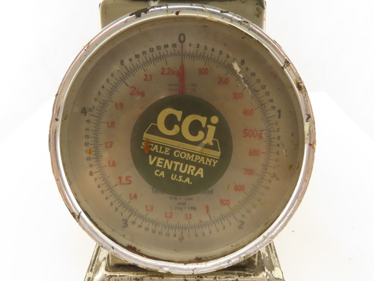 CCI Scale Company 5lb Dial Scale 2.2kG 1/2oz 10g Gradation Stainless Steel