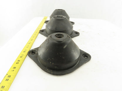 Heavy Rubber Vibration Isolator Riser Threaded Center 5/8-11 Lot Of 3