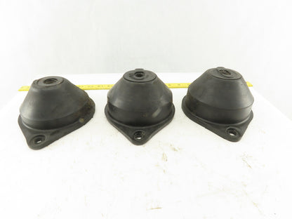 Heavy Rubber Vibration Isolator Riser Threaded Center 5/8-11 Lot Of 3