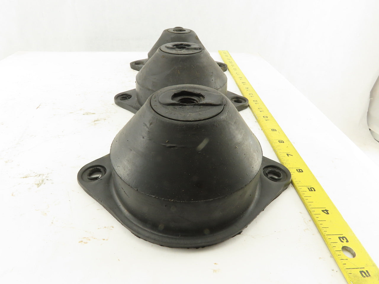 Heavy Rubber Vibration Isolator Riser Threaded Center 5/8-11 Lot Of 3