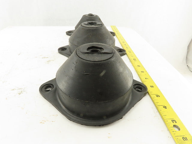 Heavy Rubber Vibration Isolator Riser Threaded Center 5/8-11 Lot Of 3