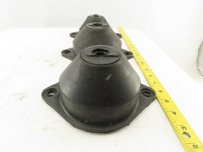 Heavy Rubber Vibration Isolator Riser Threaded Center 5/8-11 Lot Of 3