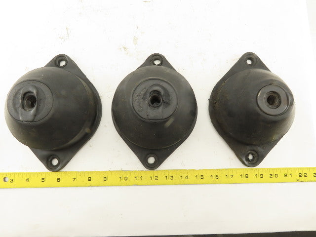 Heavy Rubber Vibration Isolator Riser Threaded Center 5/8-11 Lot Of 3