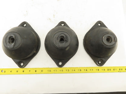 Heavy Rubber Vibration Isolator Riser Threaded Center 5/8-11 Lot Of 3