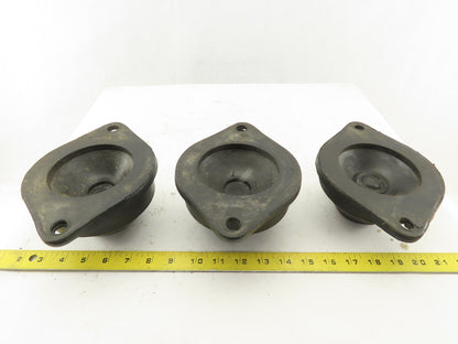 Heavy Rubber Vibration Isolator Riser Threaded Center 5/8-11 Lot Of 3
