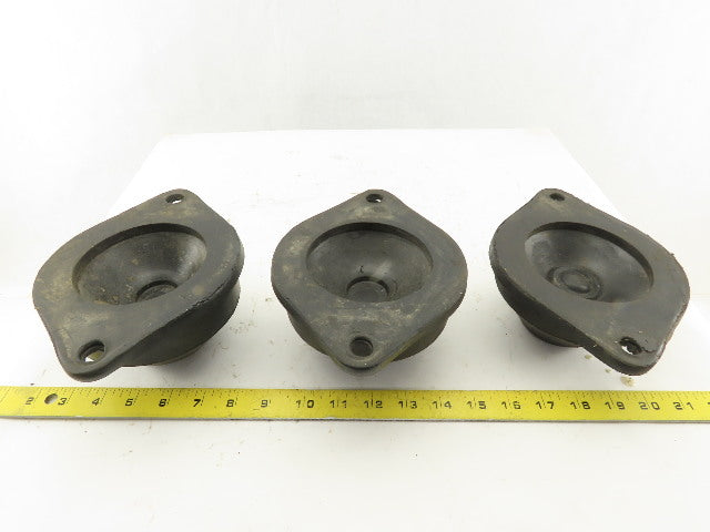 Heavy Rubber Vibration Isolator Riser Threaded Center 5/8-11 Lot Of 3