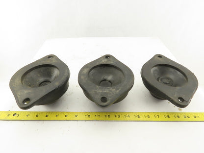 Heavy Rubber Vibration Isolator Riser Threaded Center 5/8-11 Lot Of 3