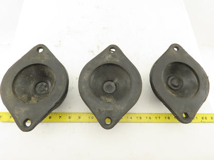 Heavy Rubber Vibration Isolator Riser Threaded Center 5/8-11 Lot Of 3