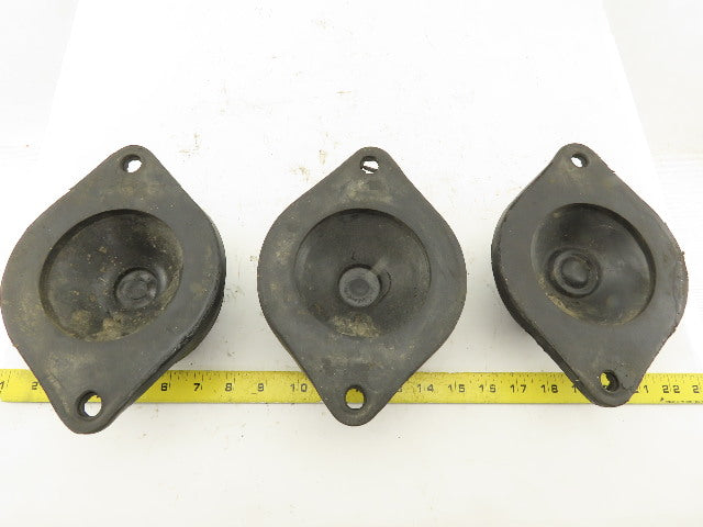 Heavy Rubber Vibration Isolator Riser Threaded Center 5/8-11 Lot Of 3