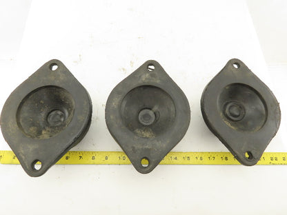 Heavy Rubber Vibration Isolator Riser Threaded Center 5/8-11 Lot Of 3
