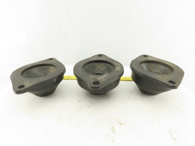 Heavy Rubber Vibration Isolator Riser Threaded Center 5/8-11 Lot Of 3