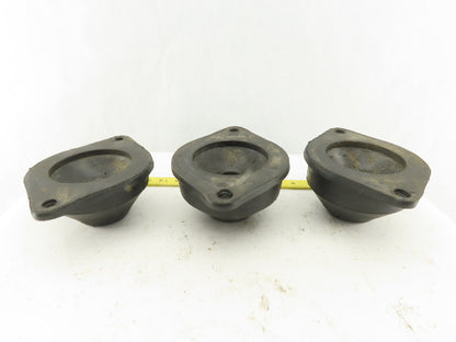 Heavy Rubber Vibration Isolator Riser Threaded Center 5/8-11 Lot Of 3