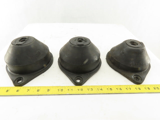 Heavy Rubber Vibration Isolator Riser Threaded Center 5/8-11 Lot Of 3
