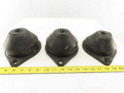 Heavy Rubber Vibration Isolator Riser Threaded Center 5/8-11 Lot Of 3