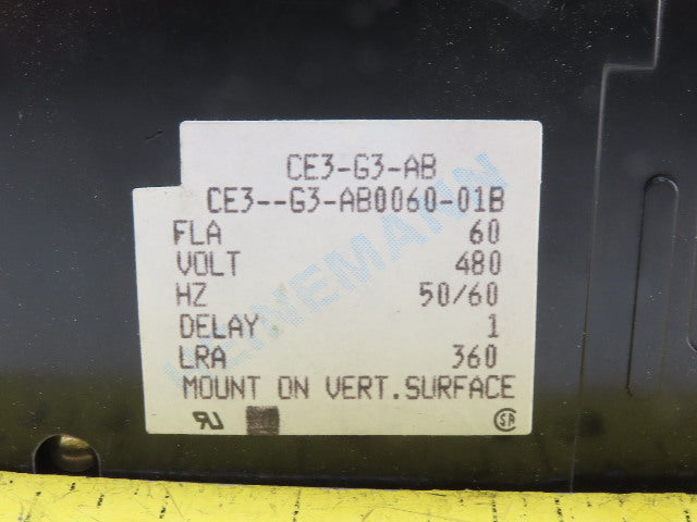 Heinemann CE2-G3-AB0060-01B 60 Amp 480V 50/60Hz 3 Pole Circuit Breaker