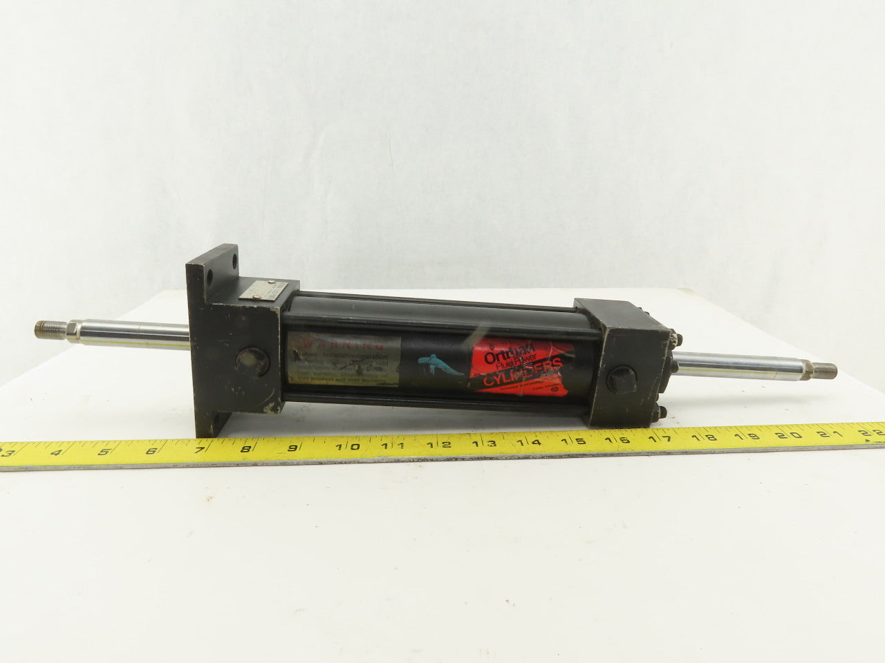 Ortman 2" Bore 6" Double Ended Stroke Pneumatic Double Acting Air Cylinder