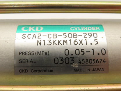 CKD SCA2-CB-50B-290 50mm Bore 290mm Stroke Double Acting Air Cylinder