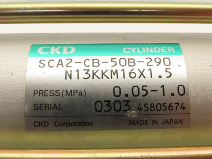 CKD SCA2-CB-50B-290 50mm Bore 290mm Stroke Double Acting Air Cylinder