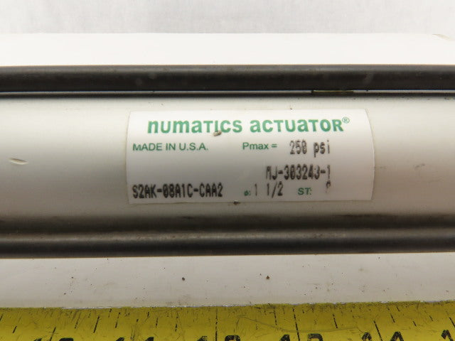 Numatics S2AK-08A1C-CAA2 1-1/2" Bore 8" Stroke Double Acting Air Cylinder 250PSI