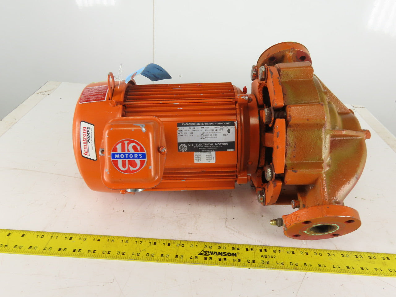 Armstrong 4380BF 7-1/2Hp 1.5x1.5x8 Vertical Inline Pump 48GPM 230/460V 3PH