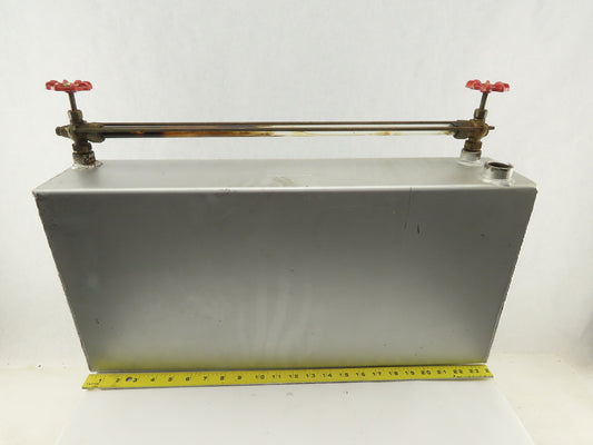 24" Tall x 5" Wide 11-1/2" Long 6 Gallon Liquid Reservoir Level Gage 3/4" NPT