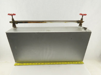 24" Tall x 5" Wide 11-1/2" Long 6 Gallon Liquid Reservoir Level Gage 3/4" NPT