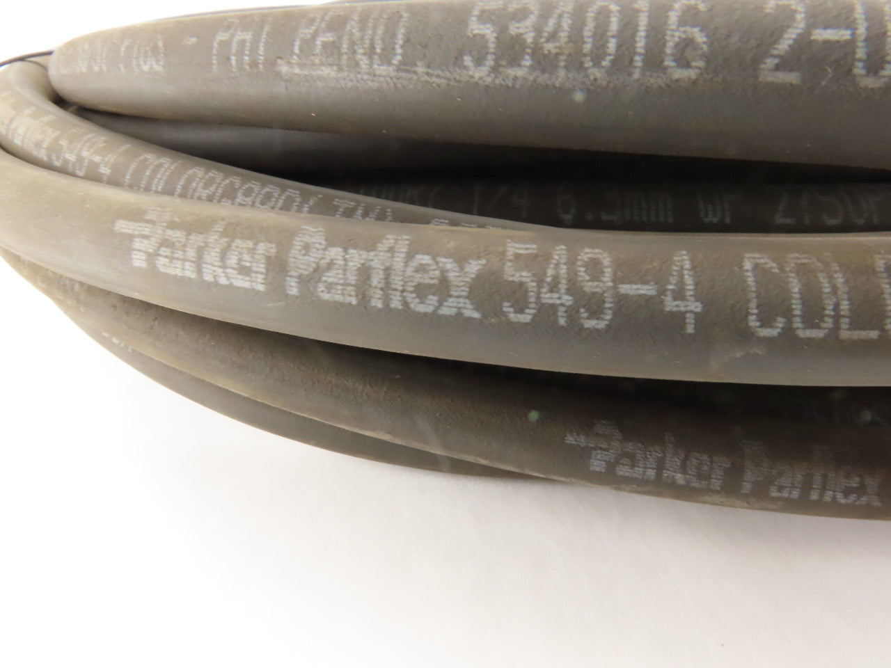 Parker 549-4 SAE 100R7 1/4" Gas Hose -4 1/4"-19 Swivel Female Ends 50'