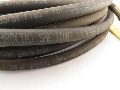Parker 549-4 SAE 100R7 1/4" Gas Hose -4 1/4"-19 Swivel Female Ends 50'