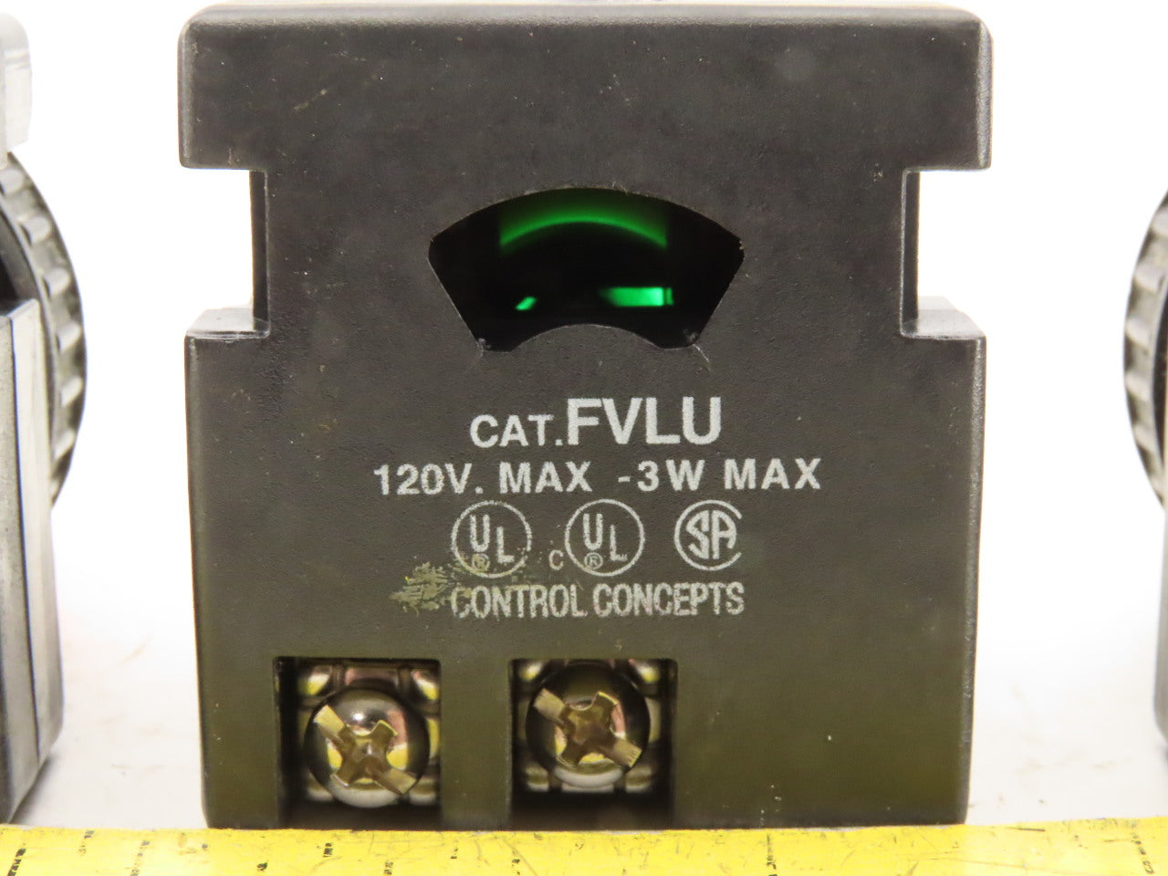 Control Concepts FLVU 120V 3W Red Green White Indicator Pilot Light Lot Of 3