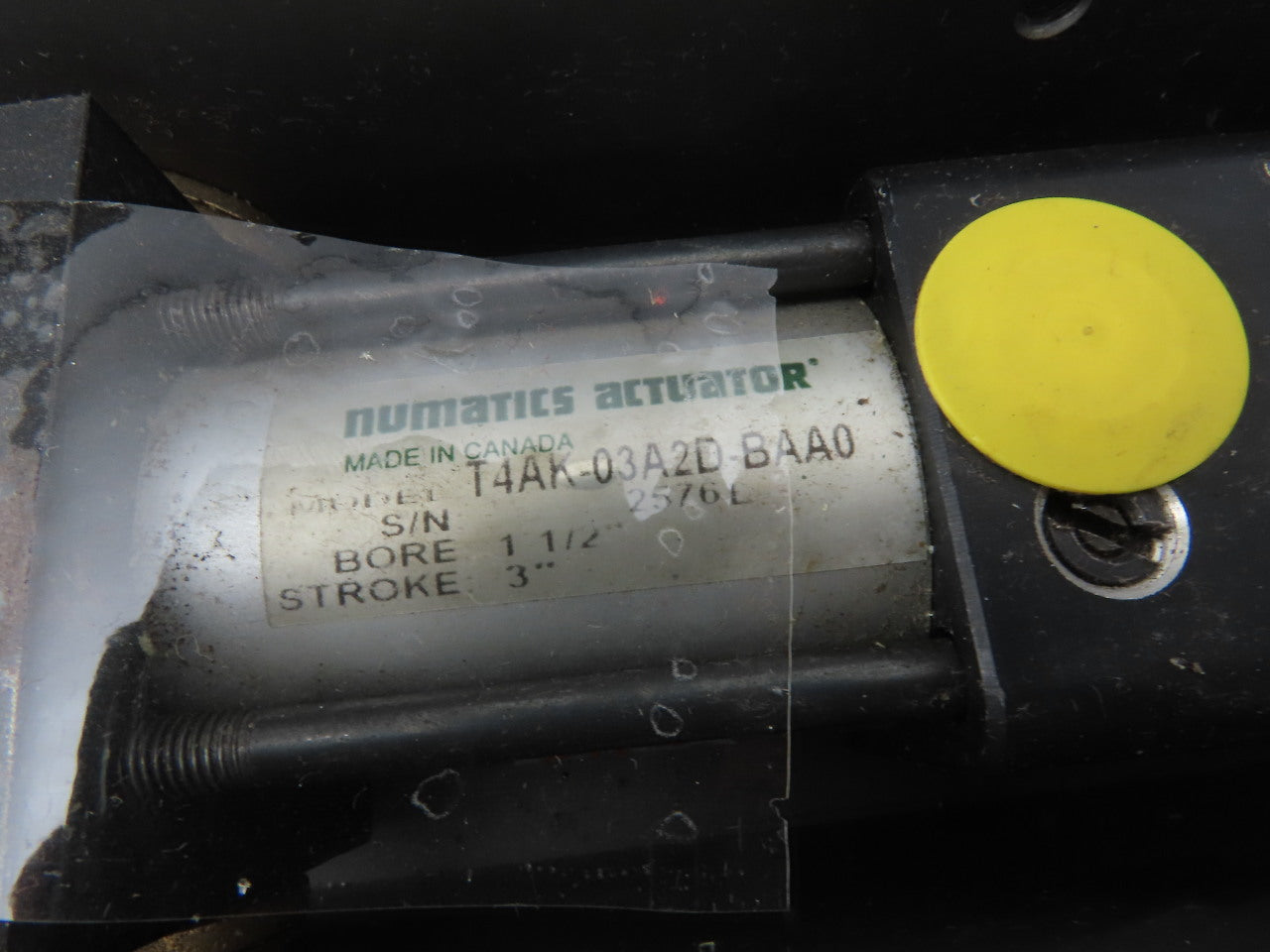 Custom Fab Pneumatic Rotary Rod Actuator Thru Shaft 1/4 Turn For 1" Rod
