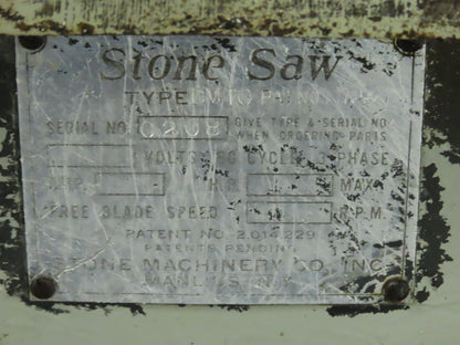 Hackett Stone Saw 10" Double 45° Automatic Miter Saw 208-230/460V 3Ph