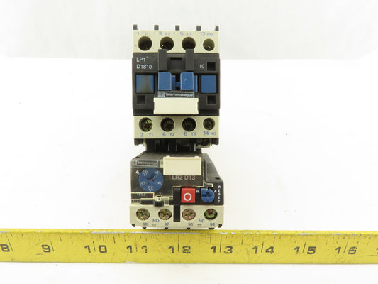 Telemecanique D1810 600V 15Hp Contactor With 2.5-4A Trip Overload 24V Coil