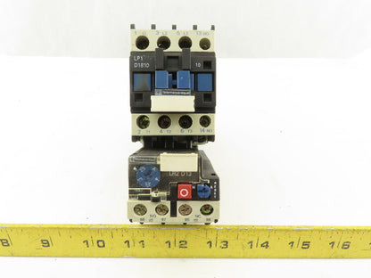Telemecanique D1810 600V 15Hp Contactor With 2.5-4A Trip Overload 24V Coil