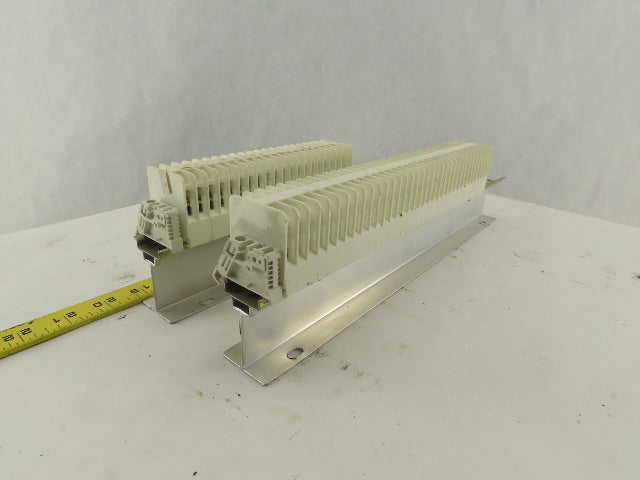 Weidmuller OSC10 600V Wire Terminal Block On Rail Lot Of 46