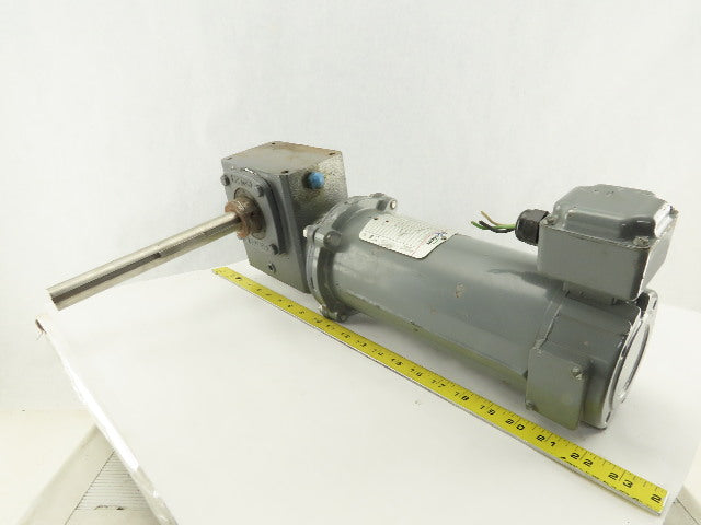 Boston Gear 20:1 Ratio 88RPM 90VDC 8" Extended Shaft Right Angle Gear Motor