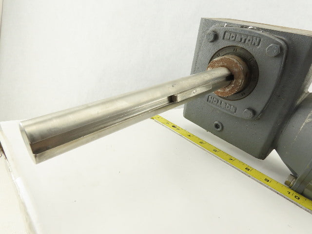 Boston Gear 20:1 Ratio 88RPM 90VDC 8" Extended Shaft Right Angle Gear Motor