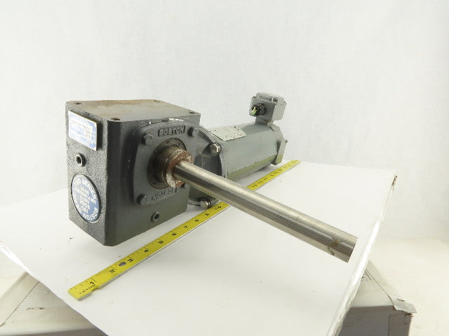 Boston Gear 20:1 Ratio 88RPM 90VDC 8" Extended Shaft Right Angle Gear Motor