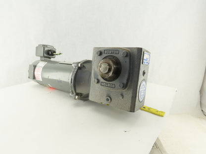 Boston Gear 20:1 Ratio 88RPM 90VDC 8" Extended Shaft Right Angle Gear Motor