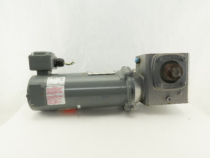 Boston Gear 20:1 Ratio 88RPM 90VDC 8" Extended Shaft Right Angle Gear Motor