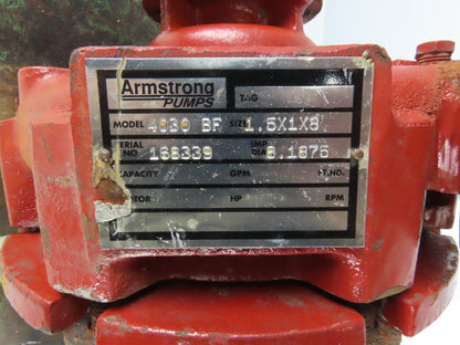 Armstrong 4060 BF 3Hp 1725RPM 208-230/460V 1.5X1X8" Horizontal Packaged Pump