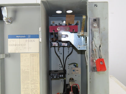 Westinghouse A203S0AZA Size 0 3Ph 600V 5Hp Combination Starter Disconnect 110V