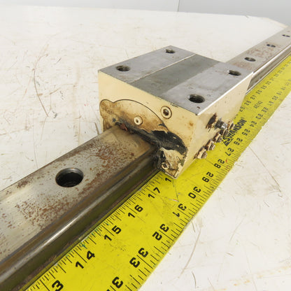 IKO LWS50 50mm Profile Linear Guide Rail Bearing Block Shuttle Unit 99" OAL
