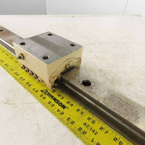IKO LWS50 50mm Profile Linear Guide Rail Bearing Block Shuttle Unit 99" OAL
