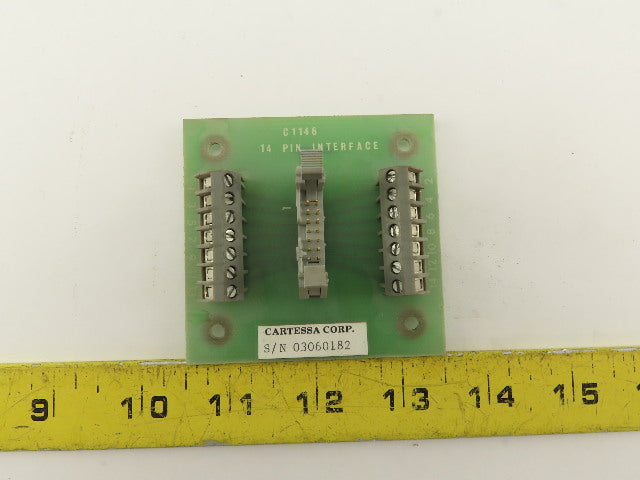 Cartessa Corp C1146 14 Pin Interface Card Circuit Board