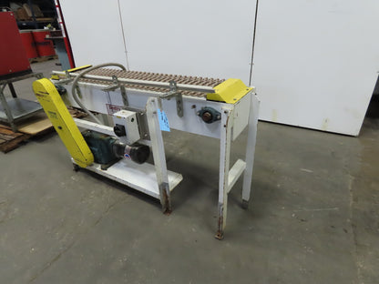 Sentry 12" x 60" Long 8FPM Adjustable Height Slide Bed Belt Conveyor 3Ph