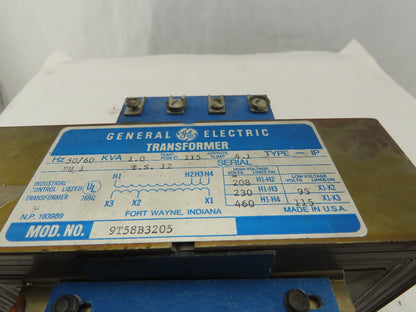 General Electric 9T58B3205 208-240/480HV 95/115LV 1.0kVa 1Ph Transformer